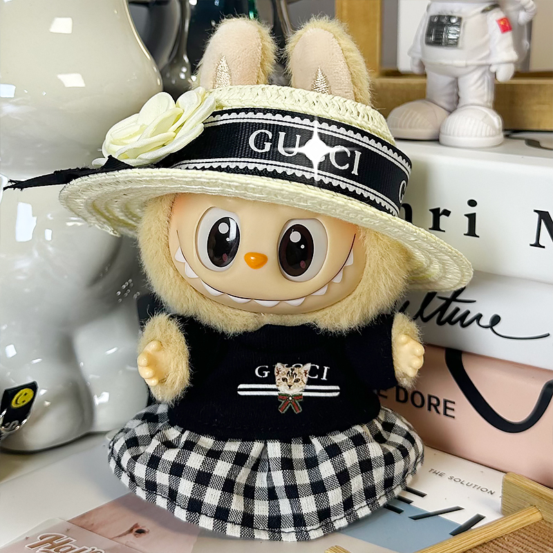 G Family Black Straw Hat